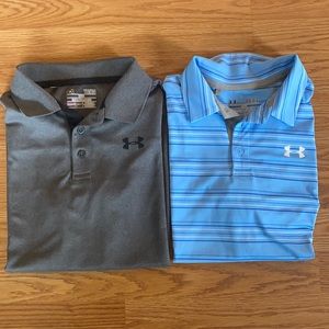 Set of 2 boys Under Armour polos size Y large